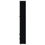 HAWTHORNE 4-SHELF GLASS DOOR CABINET WITH DRAWERS BLACK - Image 6