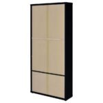 HAWTHORNE 4-SHELF GLASS DOOR CABINET WITH DRAWERS BLACK - Image 8