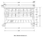 EVANDER MARBLE TOP KITCHEN CART WITH REMOVABLE SHELVES BLACK - Image 9