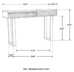 DRACO 2-DRAWER CONSOLE TABLE HAND CARVED DETAILS NATURAL - Image 10