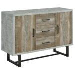 ABELARDO 3-DRAWER ENGINEERED WOOD CABINET WEATHERED OAK