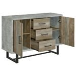 ABELARDO 3-DRAWER ENGINEERED WOOD CABINET WEATHERED OAK - Image 3