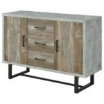 ABELARDO 3-DRAWER ENGINEERED WOOD CABINET WEATHERED OAK - Image 5