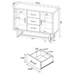 ABELARDO 3-DRAWER ENGINEERED WOOD CABINET WEATHERED OAK - Image 13