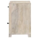 AUGUST 1-DRAWER TRELLIS PATTERN STORAGE CABINET WHITE WASHED - Image 6
