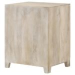 AUGUST 1-DRAWER TRELLIS PATTERN STORAGE CABINET WHITE WASHED - Image 8