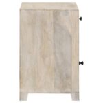 AUGUST 1-DRAWER TRELLIS PATTERN STORAGE CABINET WHITE WASHED - Image 9