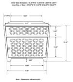 AUGUST 1-DRAWER TRELLIS PATTERN STORAGE CABINET WHITE WASHED - Image 12