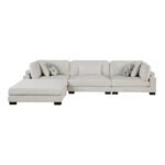 9555BEG*42CRACOT 4-Piece Modular Sectional with Ottoman - Image 4