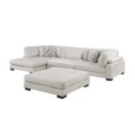 9555BEG*4CRACVCOT 4-Piece Modular Sectional with Chaise and Ottoman - Image 2