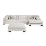 9555BEG*4CRACVCOT 4-Piece Modular Sectional with Chaise and Ottoman - Image 3