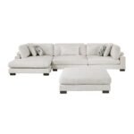 9555BEG*4CRACVCOT 4-Piece Modular Sectional with Chaise and Ottoman - Image 4