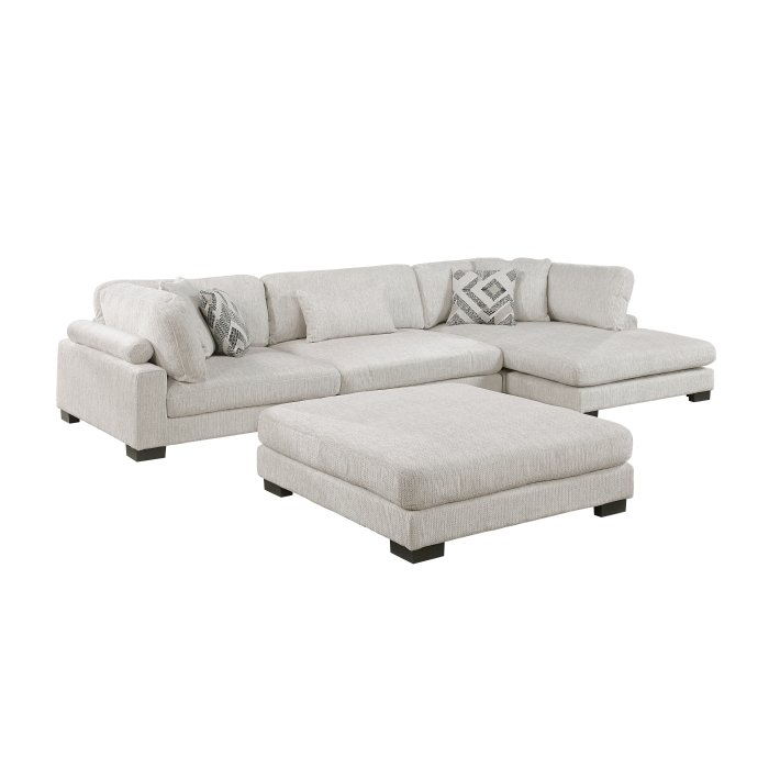 9555BEG_4CRACVC__l.jpg 9555BEG*4CRACVCOT 4-Piece Modular Sectional with Chaise and Ottoman - Image 1