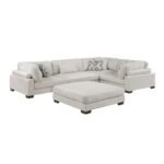9555BEG*53CRACOT 5-Piece Modular Sectional with Ottoman