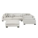 9555BEG*53CRACOT 5-Piece Modular Sectional with Ottoman - Image 3