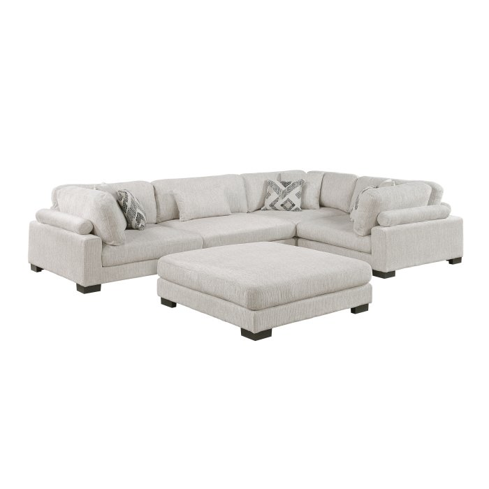9555BEG_53CRACO__l.jpg 9555BEG*53CRACOT 5-Piece Modular Sectional with Ottoman - Image 1