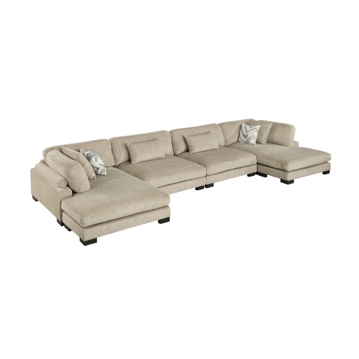9555BRW_42AC2VC__l.jpg 9555BRW*42AC2VC 4-Piece Modular Sectional with Chaise - Image 1