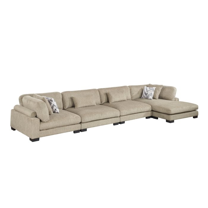 9555BRW_4CR2ACV__l.jpg 9555BRW*4CR2ACVC 4-Piece Modular Sectional with Chaise - Image 1