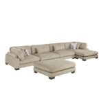 9555BRW*5CR2ACVCOT 5-Piece Modular Sectional with Chaise and Ottoman