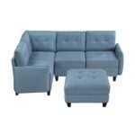 9557BUE*5SCOT 5-Piece Sectional with Storage and Ottoman - Image 2