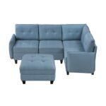 9557BUE*5SCOT 5-Piece Sectional with Storage and Ottoman - Image 3
