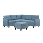 9557BUE*6SCOT 6-Piece Sectional with Storage and Ottoman