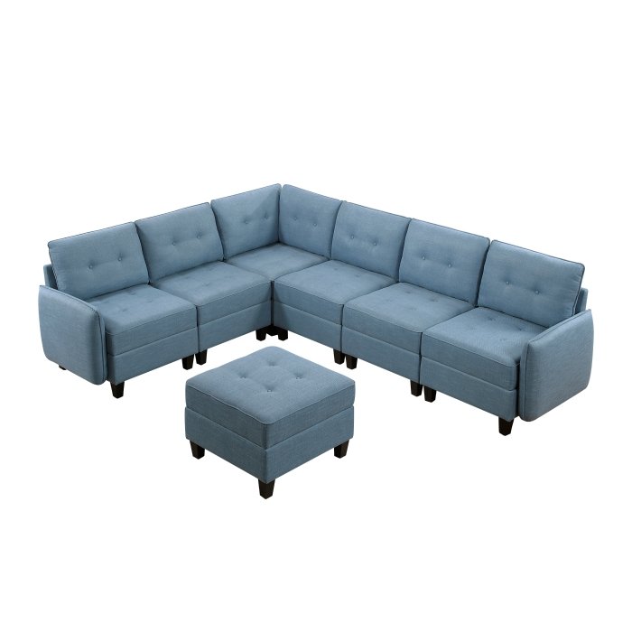 9557BUE_7SCOT_n__l.jpg 9557BUE*7SCOT 7-Piece Sectional with Storage and Ottoman - Image 1