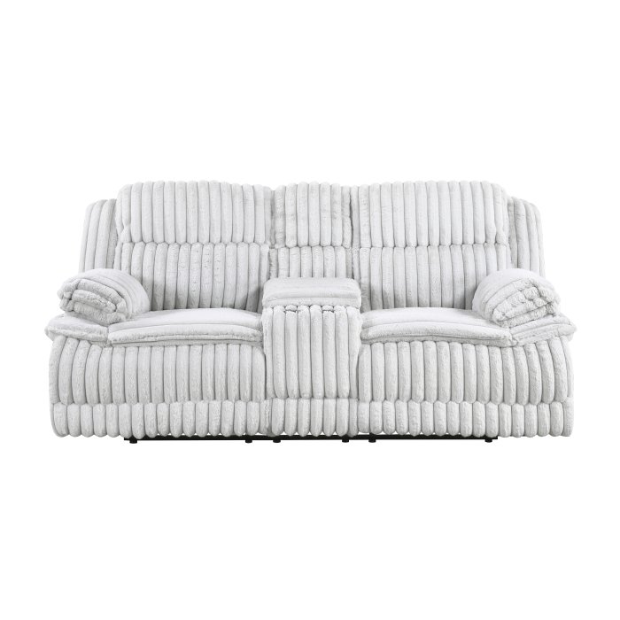 9577GY-2_noBG_f__l.jpg 9577GY-2 Double Reclining Love Seat with Center Console - Image 1