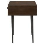 EZRA 1-DRAWER RECTANGULAR ACCENT SIDE TABLE COFFEE BROWN - Image 6