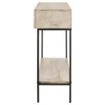 RUBEUS 2-DRAWER WOOD ENTRYWAY CONSOLE TABLE WHITE WASHED - Image 7