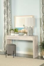 RICKMAN 2-DRAWER WOOD ENTRYWAY CONSOLE TABLE WHITE WASHED - Image 2
