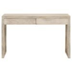 RICKMAN 2-DRAWER WOOD ENTRYWAY CONSOLE TABLE WHITE WASHED - Image 5