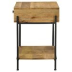 DECLAN 1-DRAWER WOOD ACCENT SIDE TABLE NATURAL MANGO - Image 6