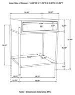 DECLAN 1-DRAWER WOOD ACCENT SIDE TABLE NATURAL MANGO - Image 10