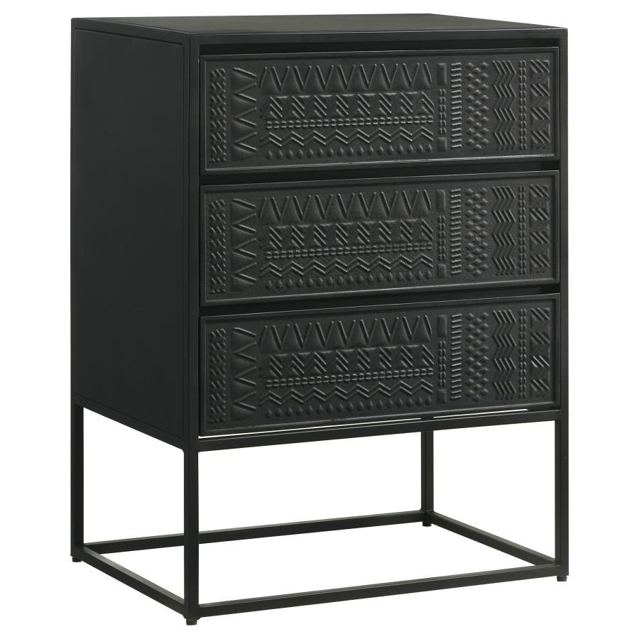 959565_02x900.jpg ALCOA 3-DRAWER MULTI-PURPOSE TALL ACCENT CABINET BLACK - Image 1