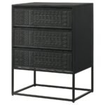ALCOA 3-DRAWER MULTI-PURPOSE TALL ACCENT CABINET BLACK - Image 5