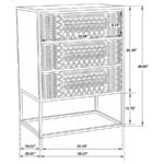 ALCOA 3-DRAWER MULTI-PURPOSE TALL ACCENT CABINET BLACK - Image 15