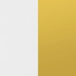 ELSA 2-DOOR WOOD STORAGE ACCENT CABINET WHITE AND GOLD - Image 13