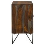 MACON 2-DOOR SHEESHAM WOOD STORAGE ACCENT CABINET GREY - Image 10