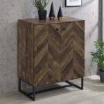 CAROLYN 2-DOOR ENGINEERED WOOD ACCENT CABINET RUSTIC OAK - Image 2