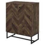 CAROLYN 2-DOOR ENGINEERED WOOD ACCENT CABINET RUSTIC OAK - Image 5