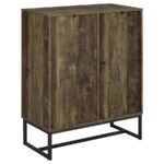CAROLYN 2-DOOR ENGINEERED WOOD ACCENT CABINET RUSTIC OAK - Image 7