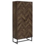 CAROLYN 2-DOOR ENGINEERED WOOD ACCENT CABINET RUSTIC OAK