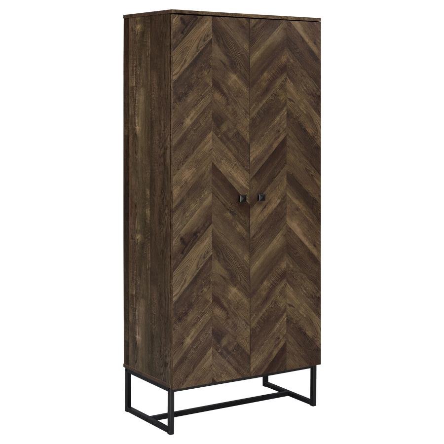 959640_02x900.jpg CAROLYN 2-DOOR ENGINEERED WOOD ACCENT CABINET RUSTIC OAK - Image 1