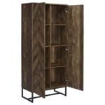 CAROLYN 2-DOOR ENGINEERED WOOD ACCENT CABINET RUSTIC OAK - Image 3