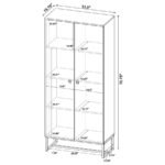 CAROLYN 2-DOOR ENGINEERED WOOD ACCENT CABINET RUSTIC OAK - Image 10