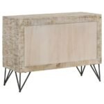 EILEEN 2-DOOR WOOD STORAGE ACCENT CABINET WHITE WASHED - Image 8