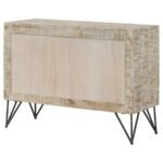 EILEEN 2-DOOR WOOD STORAGE ACCENT CABINET WHITE WASHED - Image 9
