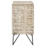 EILEEN 2-DOOR WOOD STORAGE ACCENT CABINET WHITE WASHED - Image 10