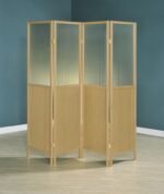 MATTISON 4-PANEL ROOM DIVIDER FOLDING SHOJI SCREEN NATURAL - Image 2